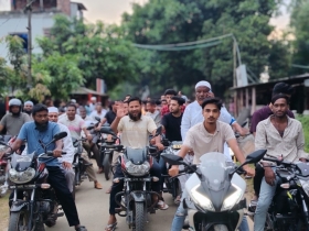 পাইকড় ইউনিয়নে চেয়ারম্যান প্রার্থীর সমর্থনে ৩ শতাধিক মোটরসাইকেলের শোডাউন